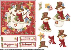 Patchwork Christmas Snowman