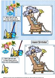 Stella and Her House Cleaning Quick Card