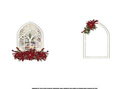 Vintage Christmas Through the Window Insert