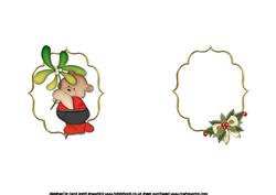Shy Bear with Mistletoe Insert