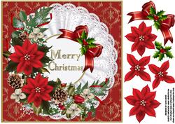8x8 Merry Christmas Flowers