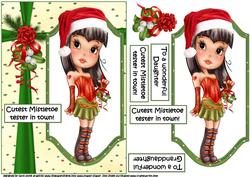 Cutest Mistletoe Tester Daughter Quick Card