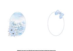 Iced Blue Polar Bears Christmas Insert