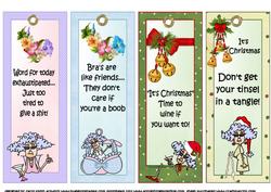 Four Stella Themed Bookmarks 2 Birthday 2 Christmas