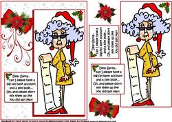Stella Writes Her Letter to Santa Quick Card
