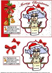 Stella is Making Her List Quick Card