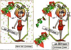 J.j. Sends Christmas Cheer Choice of Captions Quick Card