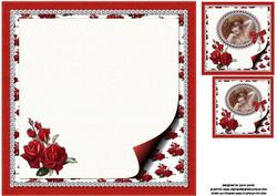 8x8 Vintage Lady with Diamonds and Roses Insert Plate