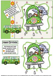 Stella and Friends Travel 60's Style Quick Card