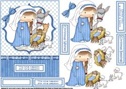 Izzy's Nativity 5x7 Decoupage