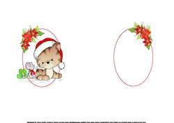 Christmas Kitty Kisses Red Insert