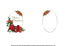 Christmas Flowers and Gift Red or Green Insert