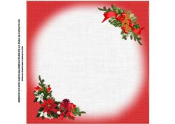 8x8 Christmas Flowers and Gift Red Insert Plate