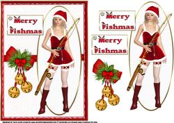 Merry Fishmas Sexy Lady Quick Card