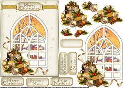 Vintage Christmas Through the Window 5 Languages
