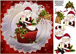8x8 Santa Has a Cupcake for You