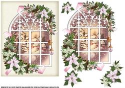 Pink Christmas Through the Window