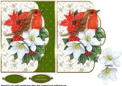 The Christmas Robin Faux Envelope Quick Card
