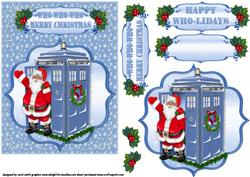 Dr Who Christmas Quick Card