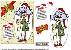 Stella Writes to Santa Quick Card