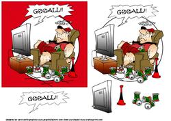 Birthday Football and Beer Red Quick Card