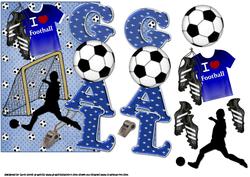 I Love Football Overthe Edge Blue