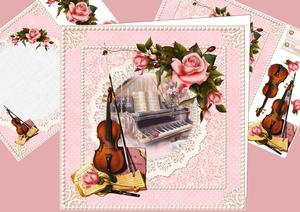 8x8 Music and Roses Mini Kit