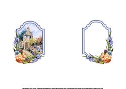 Dovecote Cottage with Roses and Iris Insert