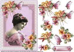 Vintage Lady with Flowers