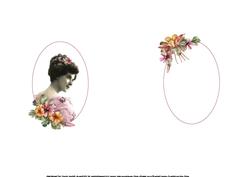 Vintage Lady with Flowers Insert