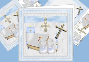 8x8 Christening Boy Mini Kit