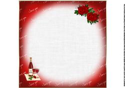8x8 Red Wine and Roses for My Valentine Insert Plate