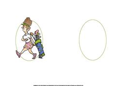 Golfing Lady Over the Edge Insert