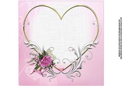 8x8 Pink Delight for My Love Insert Plate