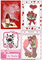 Selection of Four Toppers for Valentines Day