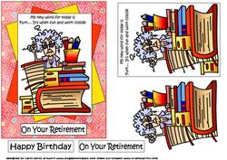 Stella Has a New Word Retirement/birthday Quick Card