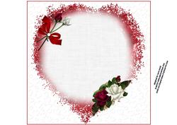 8x8 Satin and Pearl Heart Insert Plate