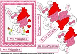 Bunny Be My Valentine in Four Languages