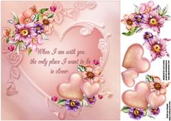 8x8 Hearts and Romance with Quote