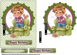 Young Birthday Boy Gamer Quick Card