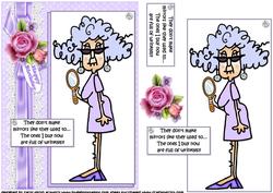 Stella and Her New Mirror Quick Card