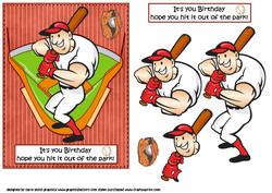 Baseball Birthday Red