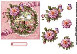 Rose Cottage in Rose Frame