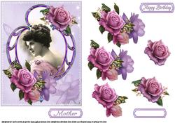 Vintage Lady in Art Deco Frame