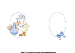 The Stork and the New Baby Boy Insert