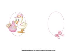 The Stork Delivers New Baby Girl Insert