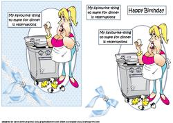 Penny is Making Dinner Quick Card