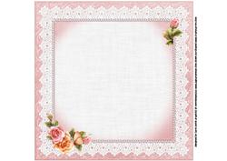 8x8 Elegant Lady with Shimmering Roses Mini Kit Insert