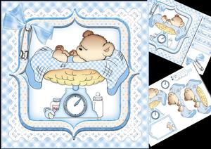 8x8 Cute Baby Boy Weighs in Mini Kit