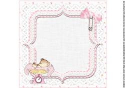 8x8 Cute New Baby Girl Weighs in Mini Kit Insert